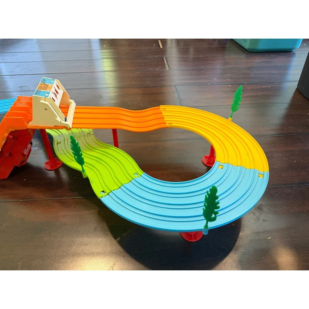 Vintage Woolworth Woolco Motor Cycle Race Track Set Japan Figure Toy 1970s AS IS